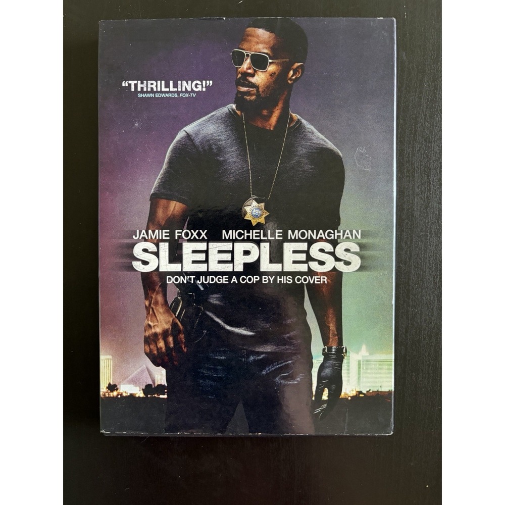 Sleepless (DVD, 2016, Widescreen) DVD Action Thriller With Slipcover Jamie Foxx